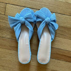 Cute Blue Bow Sandals